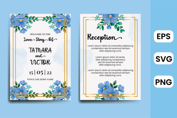 Download Beautiful Flower Wedding Invitation SVG - Beautiful Collection