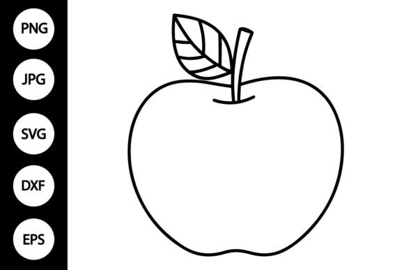 Download Outline Apple SVG, Coloring Page - Apple svg Collection