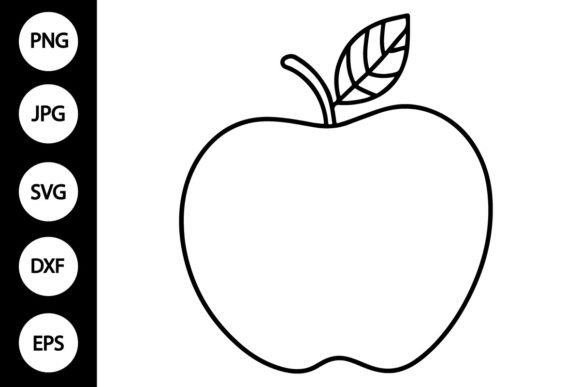 Download Outline Apple SVG, Coloring Page - Apple svg Collection