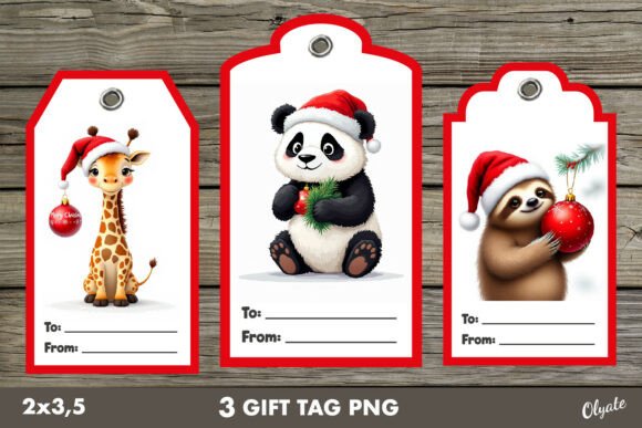 Download Christmas Gift Tag PNG. Cute Animal - Christmas gift tag png Collection
