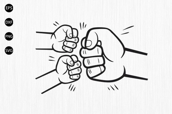 Download Father's Day Fist Bump Set SVG, Dad SVG - Fist bump set Collection