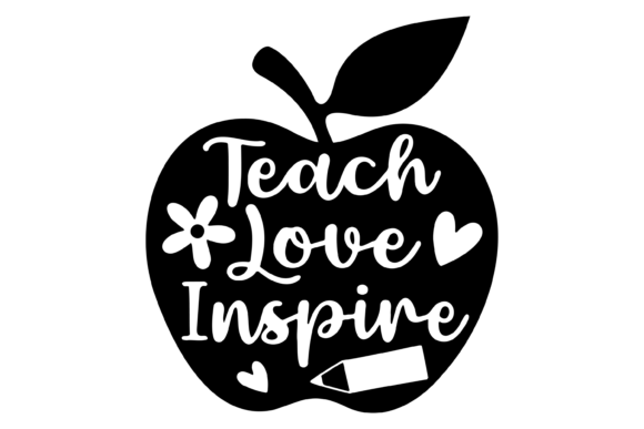 Download Teach Love Inspire Apple Svg PNG - Apple svg Collection