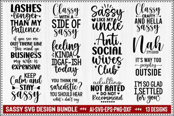 Download Sassy SVG Design Bundle - Sassy svg Collection