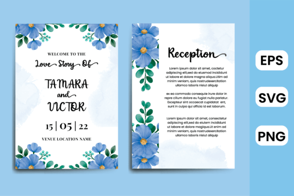 Download Beautiful Flower Wedding Invitation SVG - Beautiful Collection