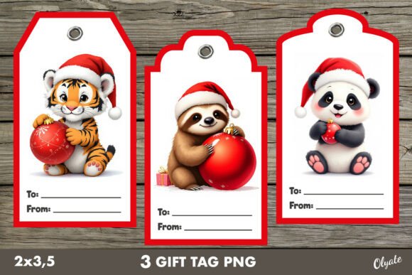 Download Christmas Gift Tag PNG. Cute Animal - Christmas gift tag png Collection