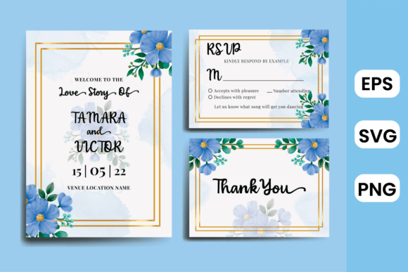 Download Beautiful Flower Wedding Invitation SVG - Beautiful Collection
