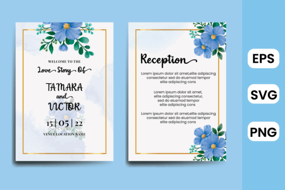 Download Beautiful Flower Wedding Invitation SVG - Beautiful Collection