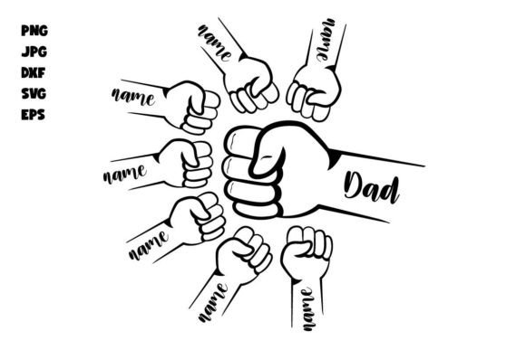 Download Father's Day Fist Bump Set - SVG, EPS... - Fist bump set Collection