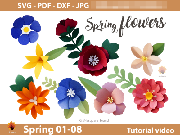 Download 08 Spring Paper Flowers Templates - Premium Resources