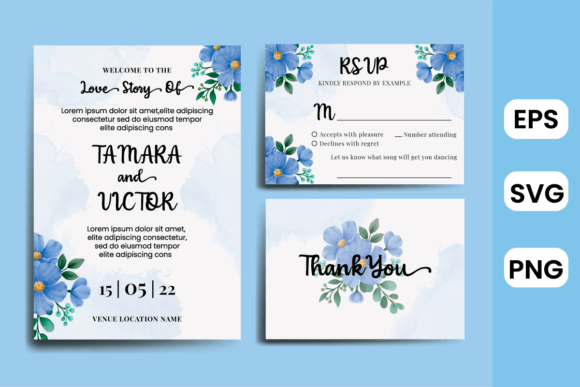 Download Beautiful Flower Wedding Invitation SVG - Beautiful Collection